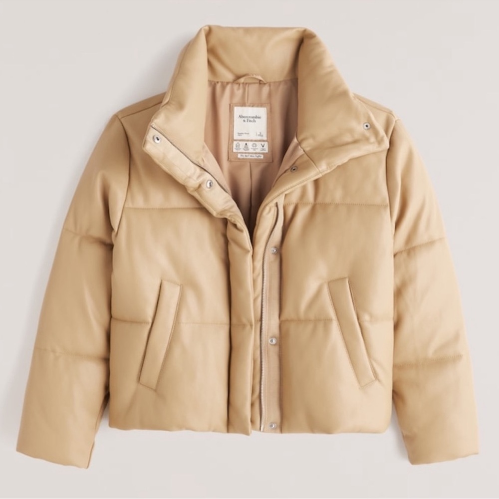 Abercrombie & Fitch Vegan Leather Mini Puffer XXS